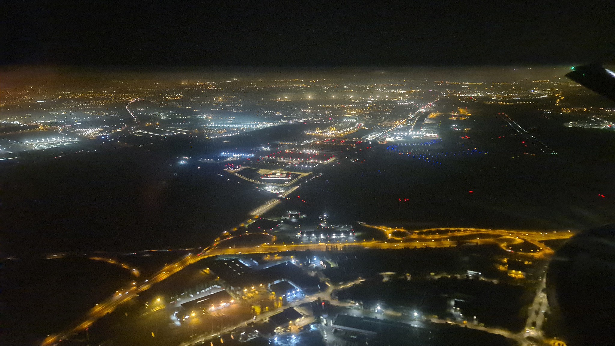 The view over Paris on the way into CDG
