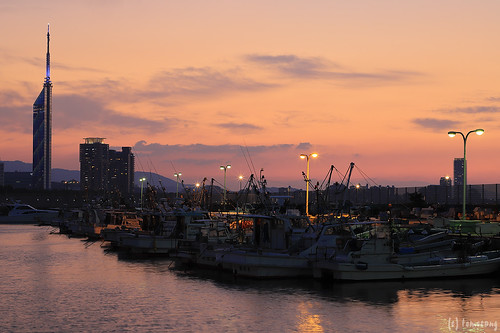japan fukuoka hakata night yakei 福岡 博多 夜景 canon 伊崎漁港 izakifishingport fishing port 日落 sunset dusk