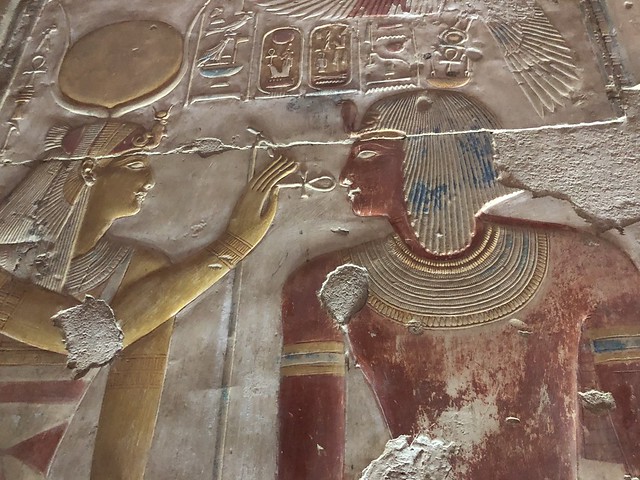 Detalle de un relieve del templo de Abydos (Egipto)