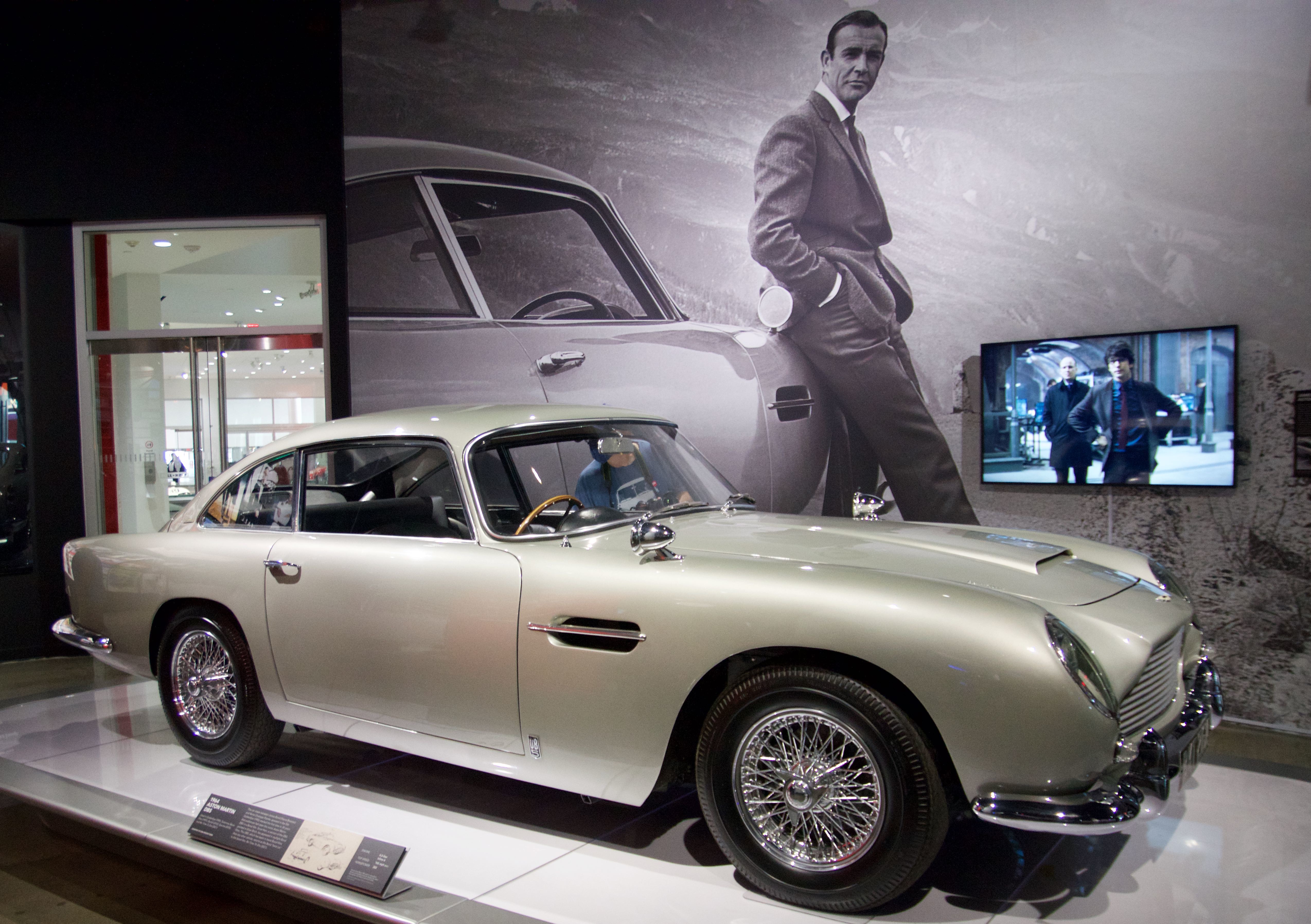 James Bond Aston Martin DB5 with Sean Connery photo background. DSC_0765