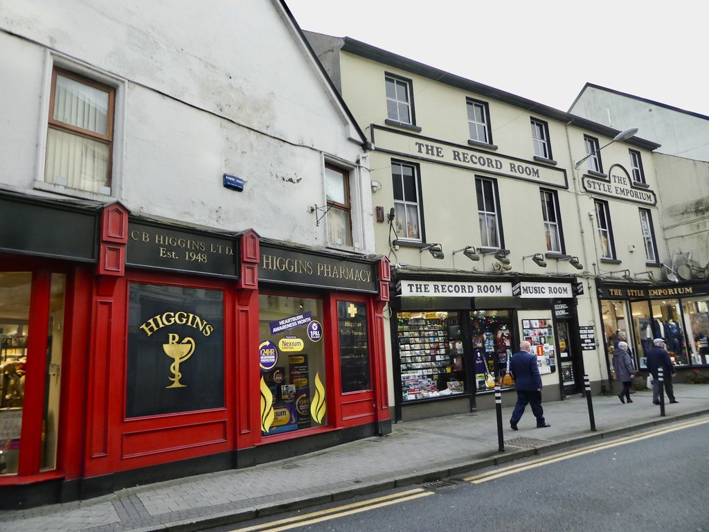 Traditional shop fronts in Sligo town centre