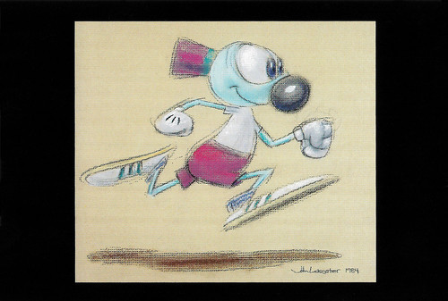 Concept art work by John Lasseter for The Adventures of André and Wally B. (1984)