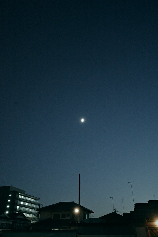 上弦の月 waxing moon