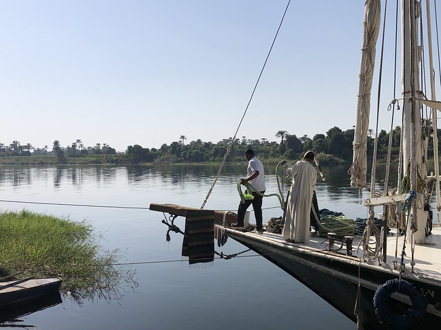 Proa de la dahabeya con la que viajamos por el Nilo (Egipto)