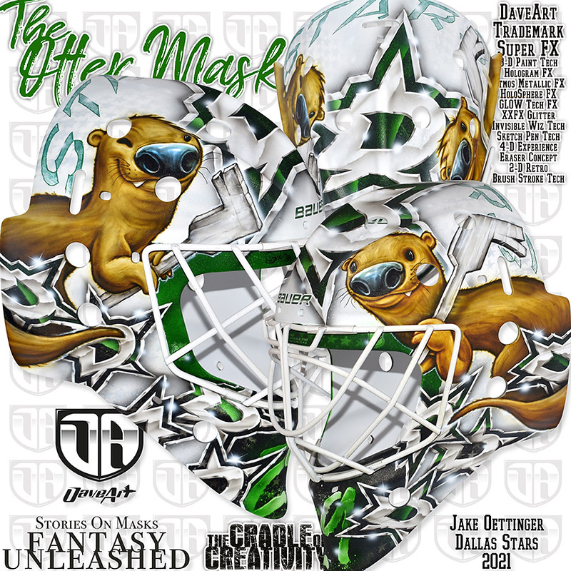 NHL - Otter's new mask is just perfect. 🦦 Cc: Jake Oettinger (📸:  Dallas Stars)