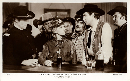 Philip Carey, Doris Day and Howard Keel in Calamity Jane (1953)