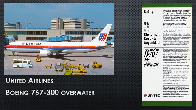 1954_United Airlines Boeing 767-300 overwater