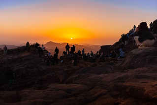 Sunrise at the summit of Mt Sinai