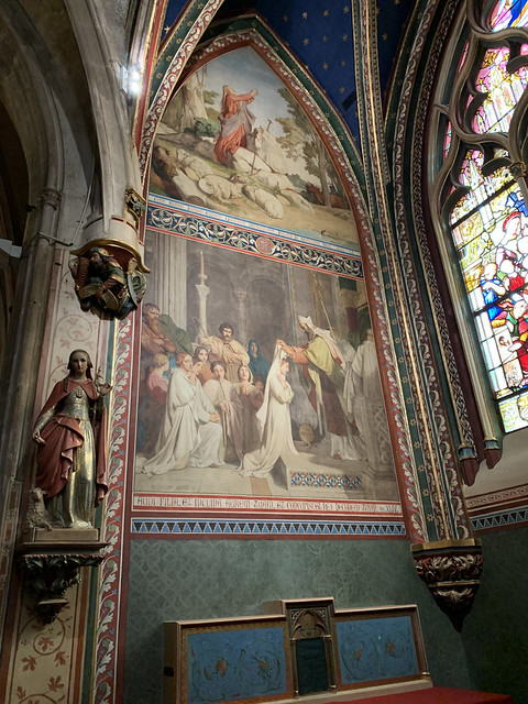 2021.10.18.023 PARIS - Église Saint-Severin.  Chapelle Sainte-Geneviève, Fresque d'Alexandre Hesse (1850)