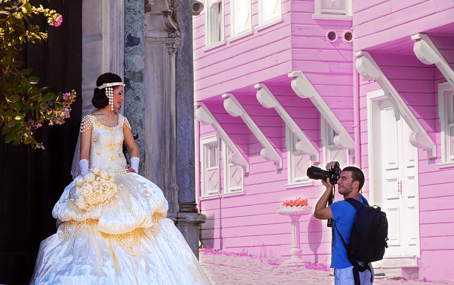 Bride Being Photographed in Istanbul
