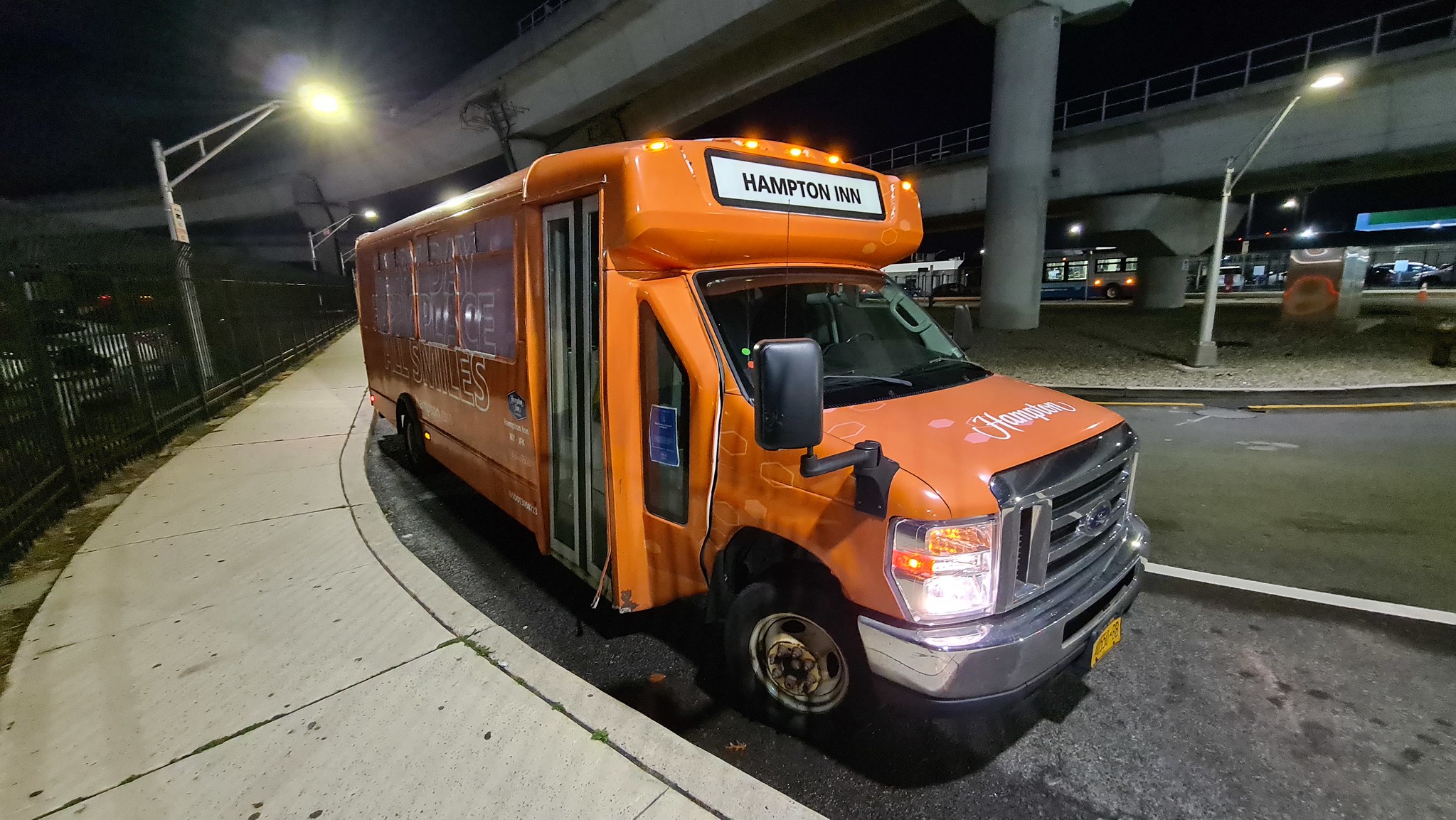 The Hilton shuttle bus at New York JFK