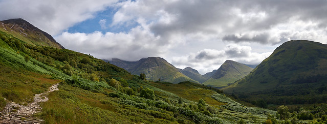 Glencoe from The Pap, Panoramic