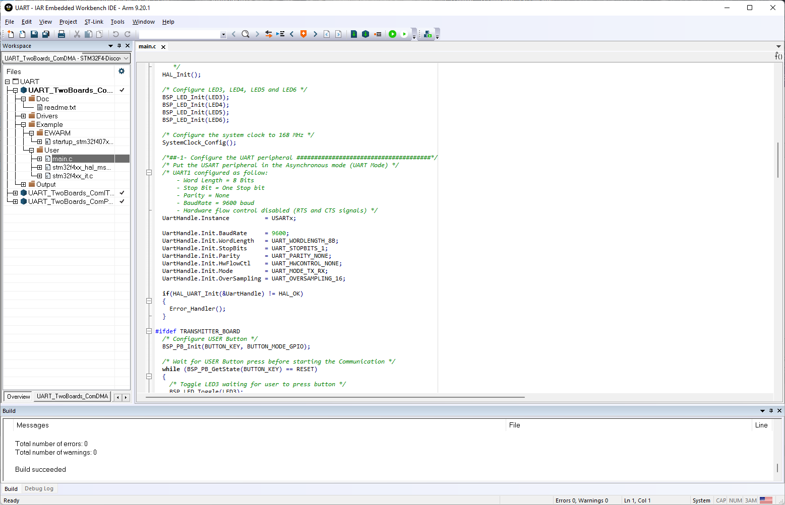 Working with IAR Embedded Workbench For ARM v9.20.1.43606
