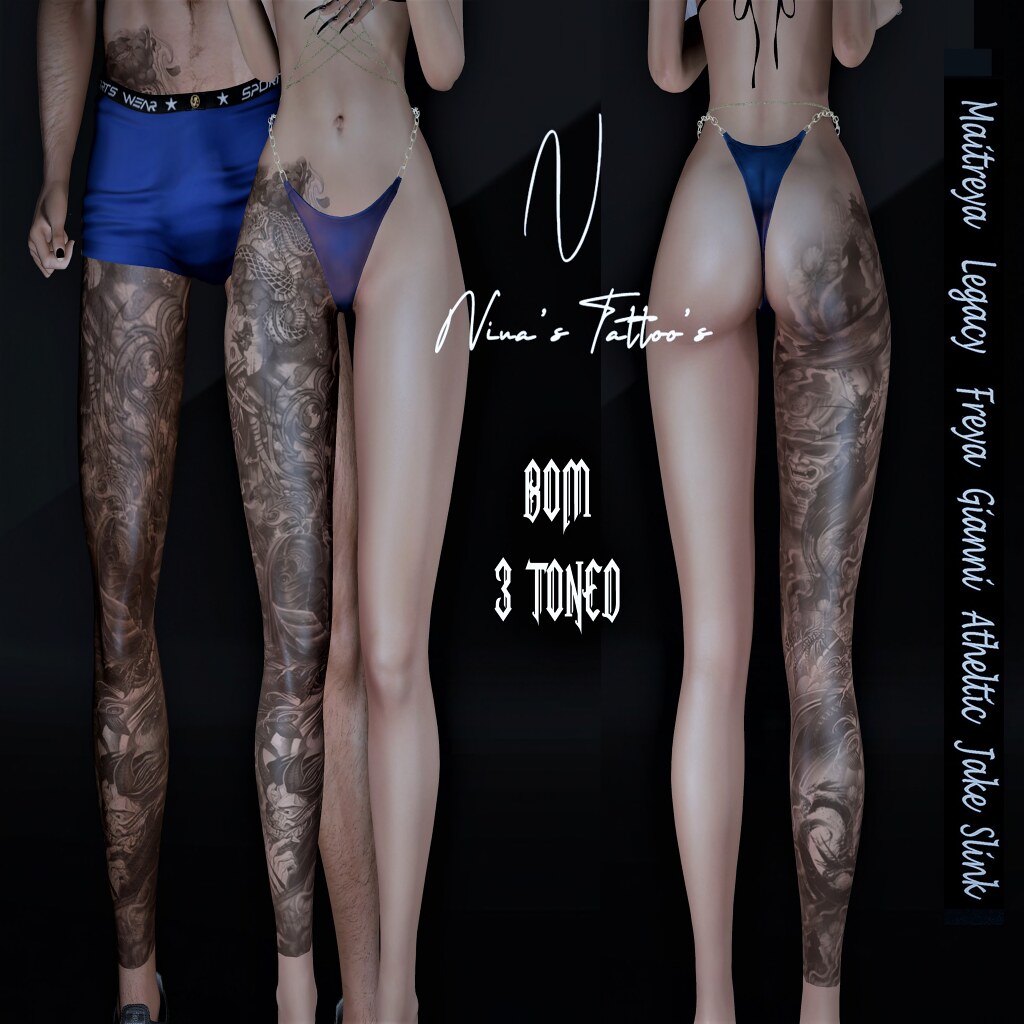 Tattoo Unisex BOM –  Leg Right – Tokyo V.2