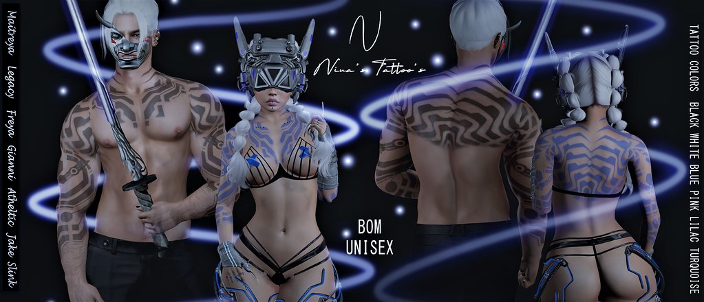 Tattoo Unisex BOM – Cyber v.2 – 5 colours – Nina's Tattoo's