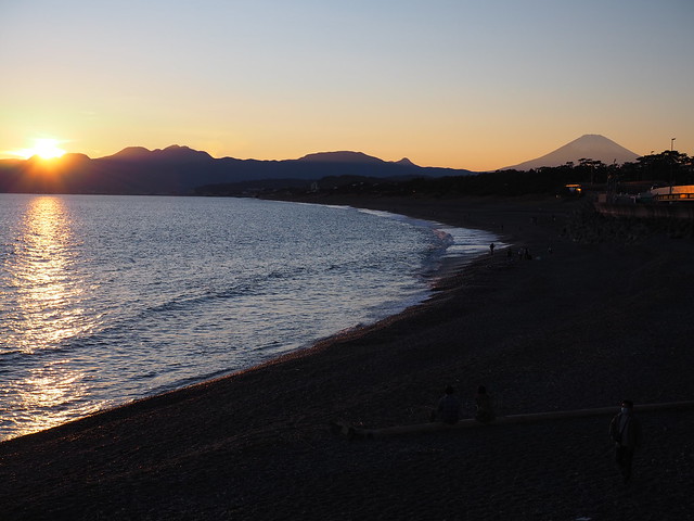 sunset in Sagami bay