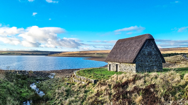 Grimwith Reservoir -  High Laithe Thatched Barn