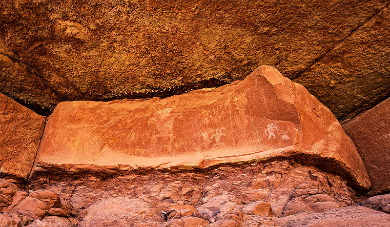 Faded White Pictographs