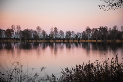 sunset after bayern bavaria germany ingolstadt lake see canon 5dmarkiv