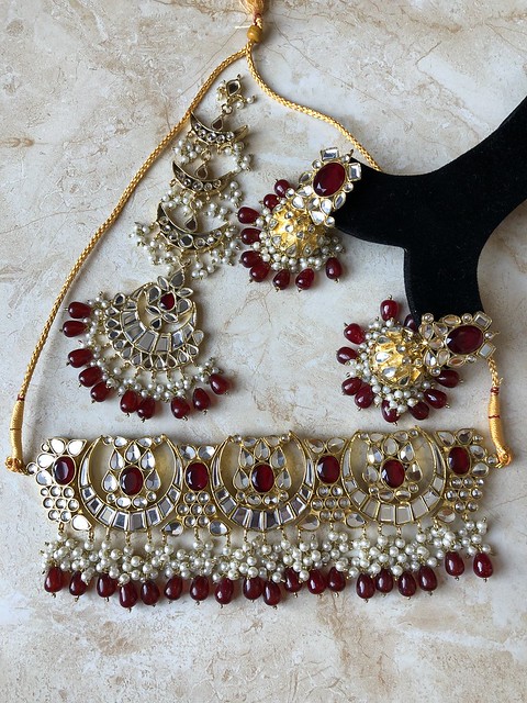 Bridal Jewelry Set , Kundan Jewelry Set , Pakistani Jewelry Set, Indian jewelry Set , Bollywood jewellery Set , Necklace,