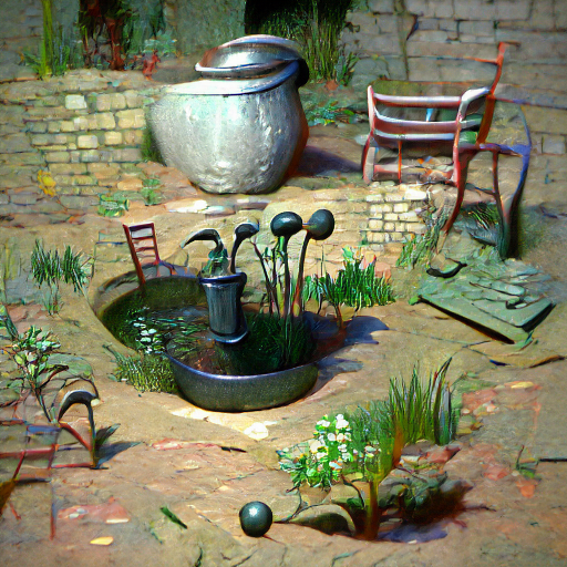 'computer rendering of a well kept garden by Norman Garstin ZBrush' Multi-Perceptor VQGAN+CLIP Text-to-Image