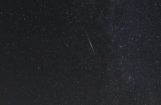 -3 magnitudós sporadikus meteor (Pető Zsolt felvétele)