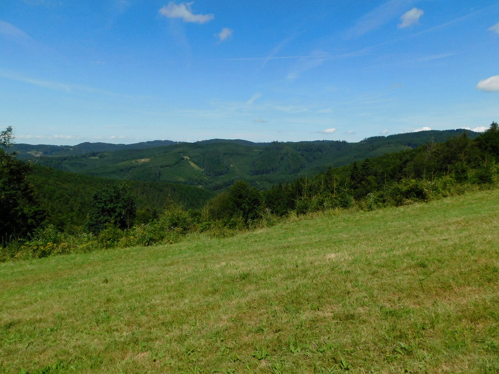 Kozí hřbety a hřeben Dušná od osady U Krošenků (9.8. 2021)