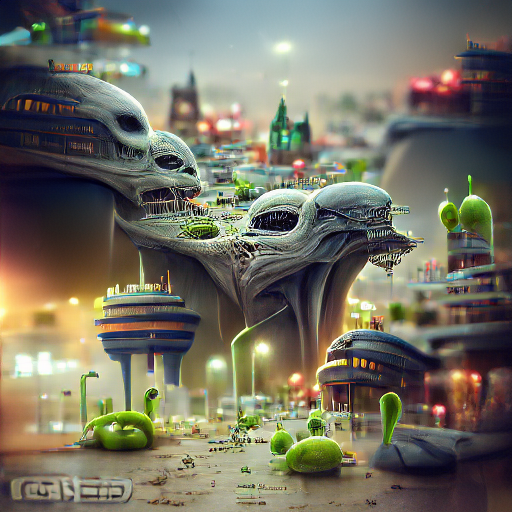 'an alien city CGSociety' Multi-Perceptor VQGAN+CLIP Text-to-Image