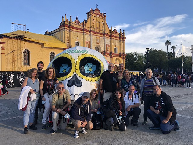 Con el grupo de los Baikalers en el Día de Muertos en Chiapas (México)