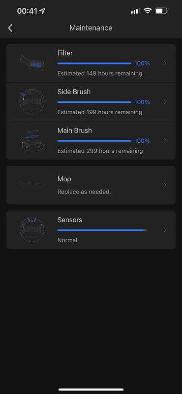 Roborock iOS App - Maintenance