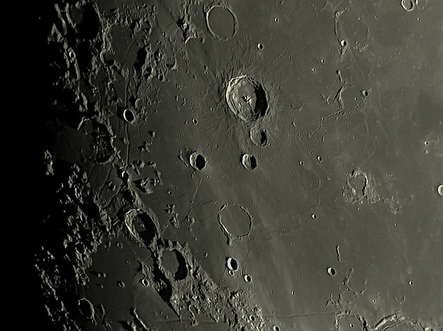Bullialdus crater from the Mare Nubium area of the moon