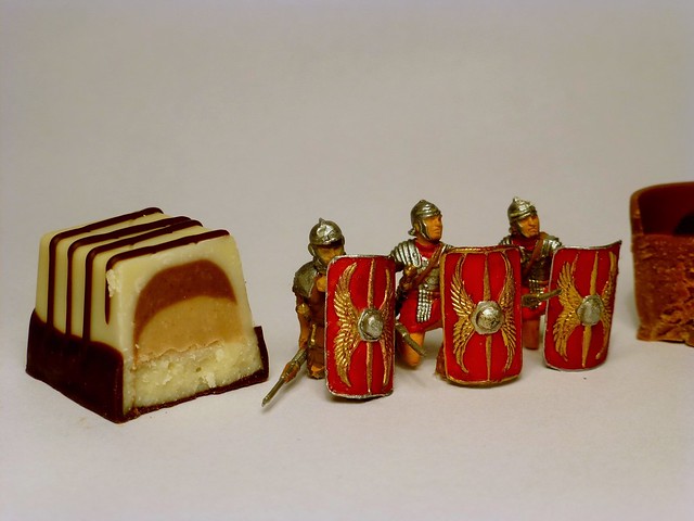 Roman legionaries defend pralines
