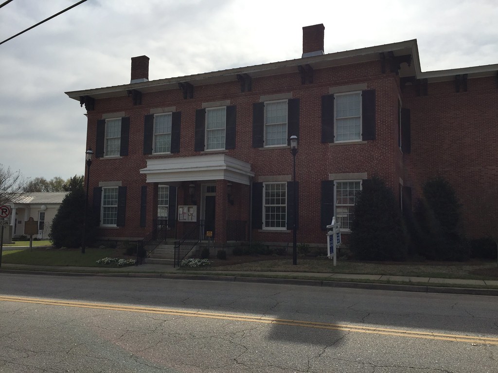 Historic Columbia County Courthouse in Appling, Georgia. The county seat has since moved to Evans. Built in 1857 using the Italianate and Carpenter Styles.