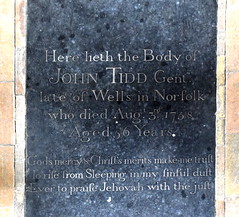 John Tidd Gent, late of Wells in Norfolk, 1758