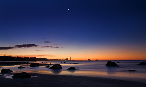 landscape coastal newplymouth fitzroybeach taranaki sunset beach sea tasmansea longexposure porttaranaki