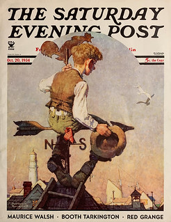 “On Top of the World” by Norman Rockwell on the cover of “The Saturday Evening Post,” October 20, 1934.