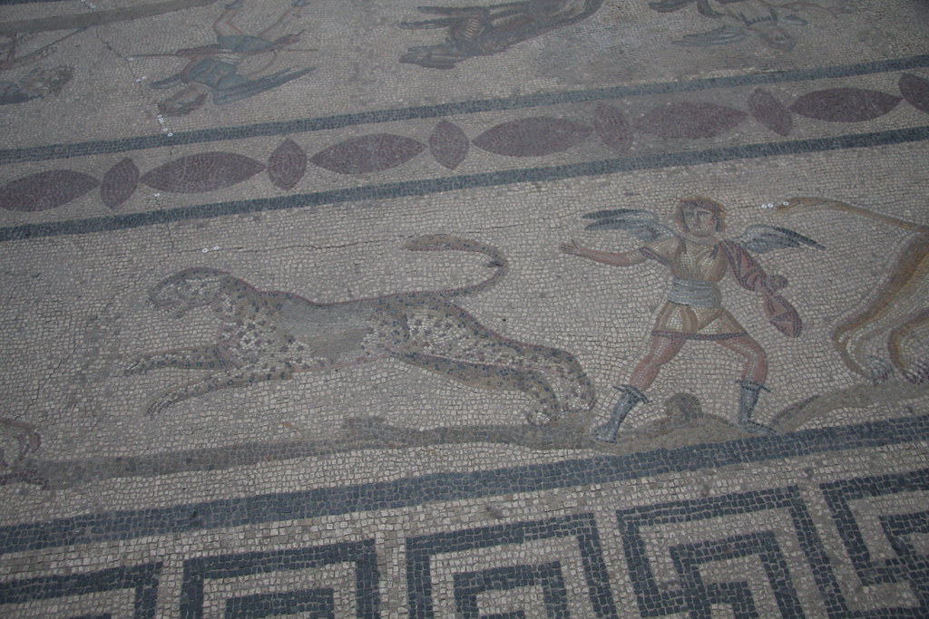 Detail of Beast Hunt Mosaic