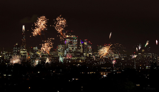 Bonfire Night fireworks from south London, Friday, Nov. 5, 2021.