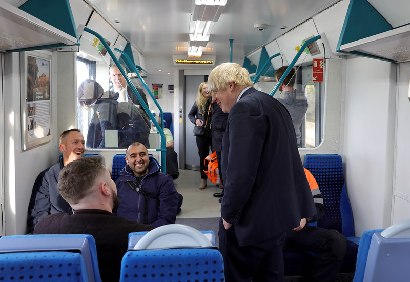 Prime Minister Boris Johnson-Integrated Rail Plan Trip