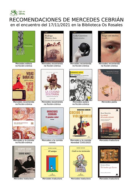 Carteis: Encontros literarios na Biblioteca Os Rosales: Mercedes Cebrián