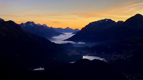 muottasmuragl engadin grisons switzerland sunset mountains alps alpen swissalps iphone peterch51 sky