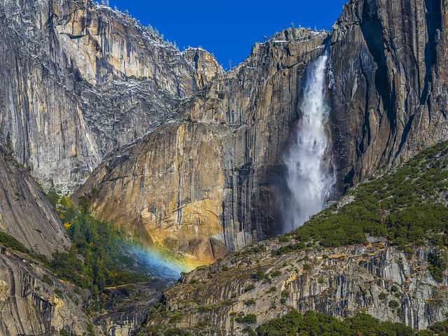 Yosemite Falls Rainbow Fuji GFX100! Yosemite National Park California Autumn Fine Art Landscape Nature Photography! Elliot McGucken Master Fine Art Luxury Photography Fuji GFX 100 !