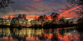 Sunset at Park Hall Lake