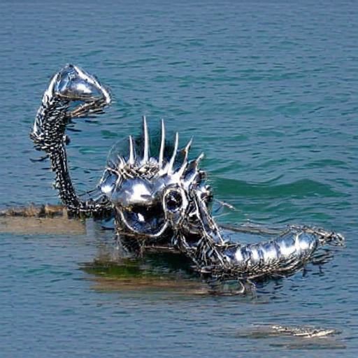 'a sea monster made of metal' Hypertron Text-to-Image