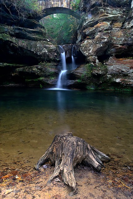 Gratuitous, over photographed upper falls. Can't resist as your coming in. Hocking hills state park, Ohio