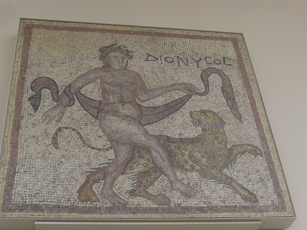 Mosaic of Bacchus dancing with his Panther