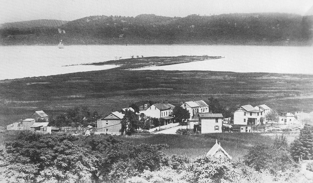 I set the time machine to 1901 to get a glimpse of how Piermont, NY looked then. This was just before the giant Robert Gair paper plant was built to the left. All that land contained salt meadows and an early form of the Piermont Pier already existed.