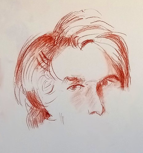 male hair drawing from class