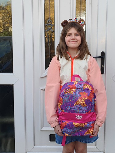 New haircut, new school bag. Growing up so much! | Tanya Squires | Flickr