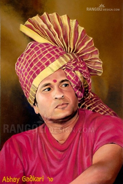 Portrait Rangoli Art Sachin